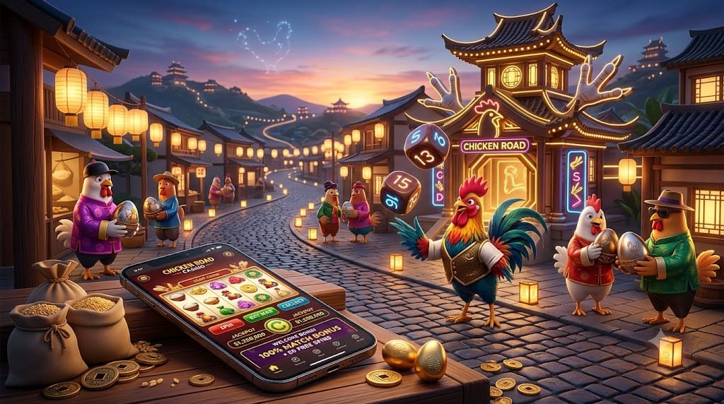 Lobby delle slot machine e filtri di ricerca su Chicken Road Casino